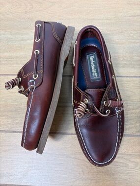 Timberland Classic 2-Eye Leather Boat Shoe Size 8 Root Beer Brown Men’s
